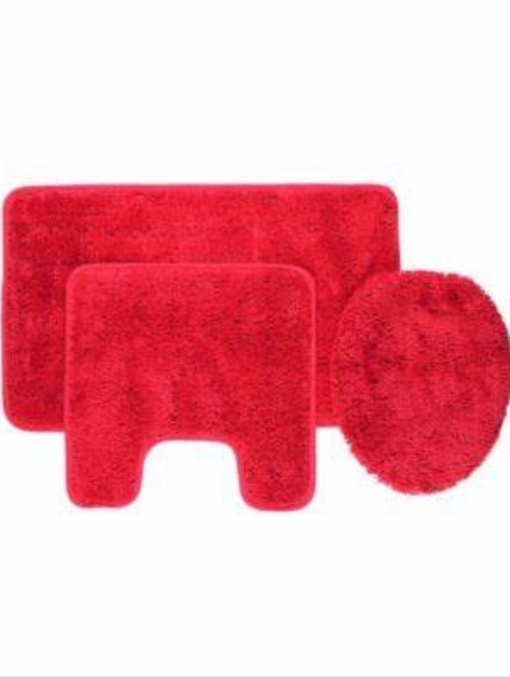 Popular BathFlorence 3-Pc. Rug Set - RED - Picture 4 of 6